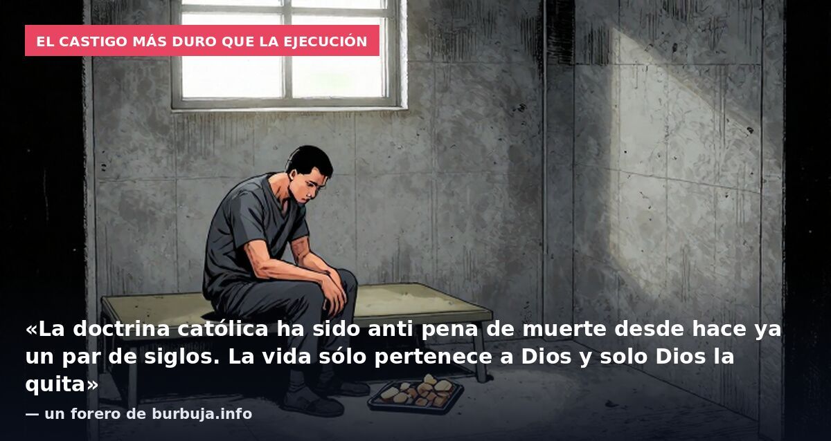 El Papa de los católicos dice que la pena de gloria es inadmisible.