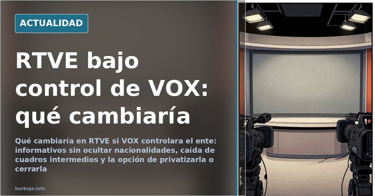 Qué cambiaría en RTVE si VOX controlara el ente público