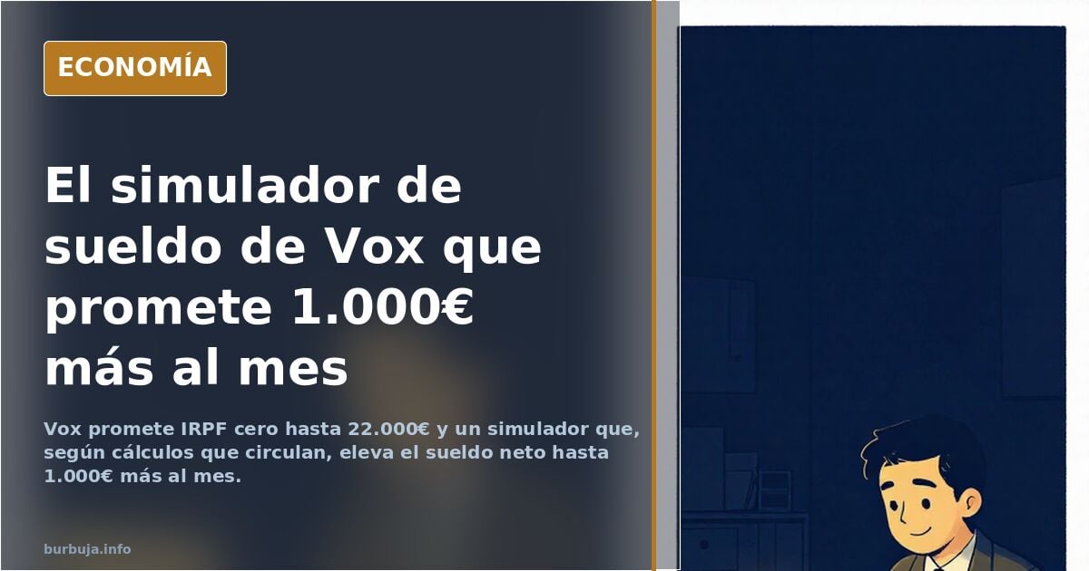 Vox promete IRPF cero hasta 22.000€ y lanza un simulador