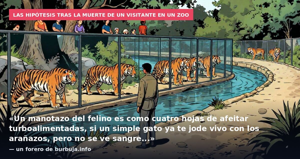 Inglés se tira al foso de los tigres en un zoo, el felino lo mata