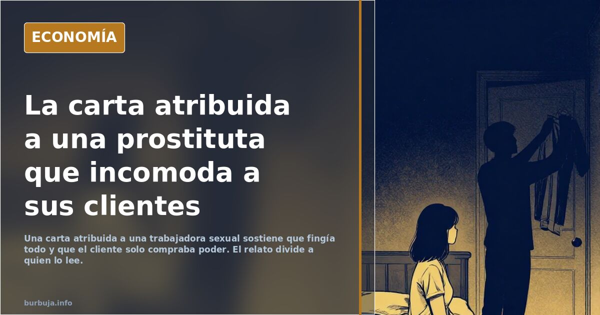 Carta atribuida a una prostituta a sus clientes: «Nunca me excitastes»