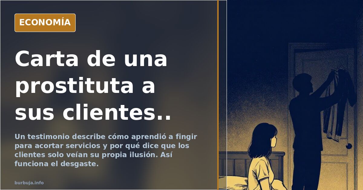 Carta abierta de una trabajadora sexual a sus clientes