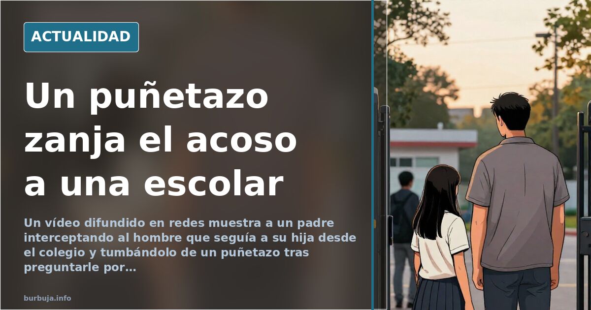 Un padre noquea al acosador que seguía a su hija