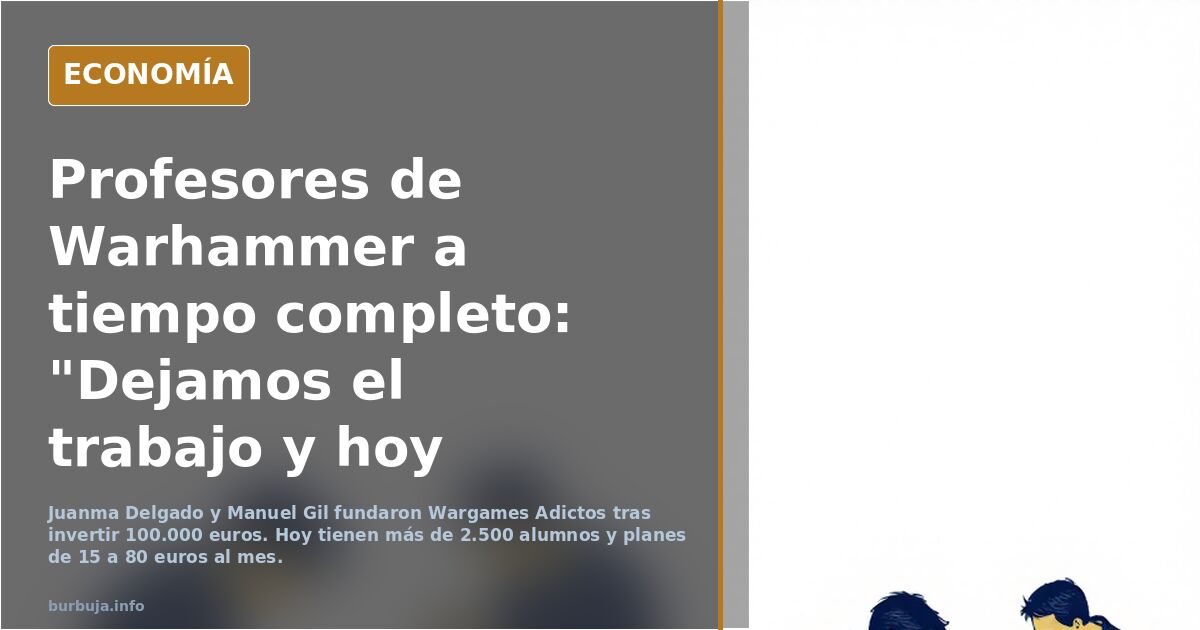 Profesores de Warhammer a tiempo completo: "Dejamos el trabajo y hoy tenemos miles de alumnos"