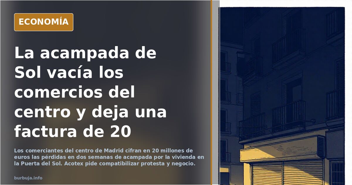 La acampada de Sol vacía los comercios del centro y deja una factura de 20 millones en dos semanas
