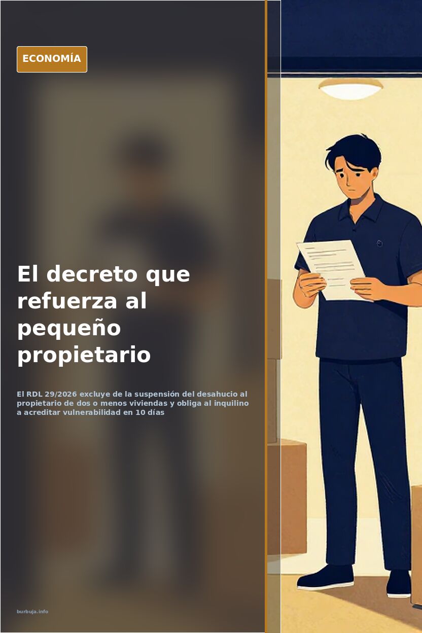 El decreto antidesahucios blinda al casero de uno o dos pisos