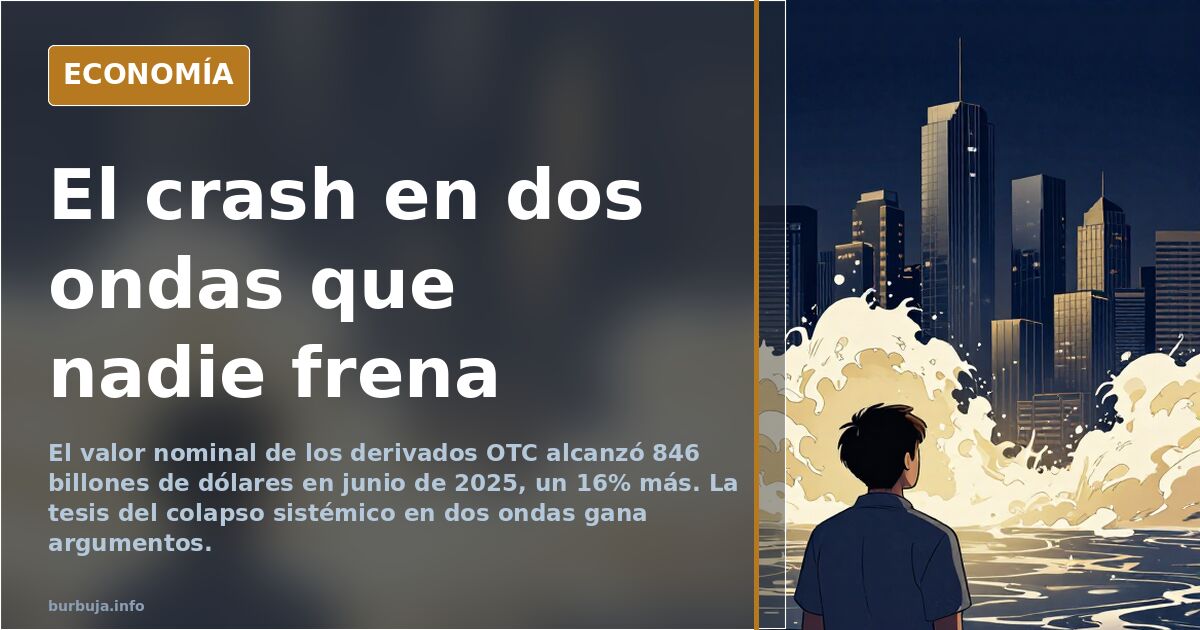 El crash que se espera en dos ondas: 846 billones en derivados