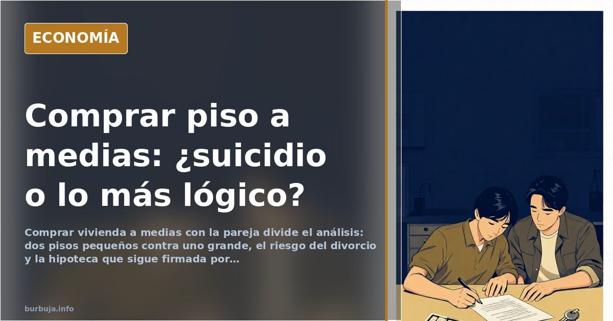 Comprar vivienda a medias con la pareja: el debate sobre el riesgo