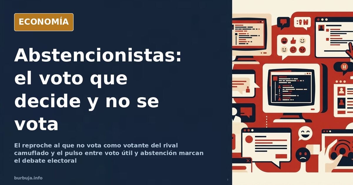 Abstencionistas y voto útil: el pulso que divide al electorado