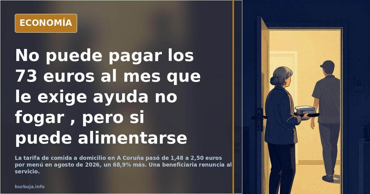 No paga 73 euros a ayuda no fogar pero compra más sano, ¿tiene jeta?