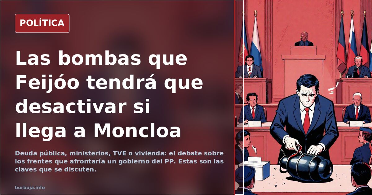 Las bombas que Feijóo tendrá que desactivar si llega a Moncloa