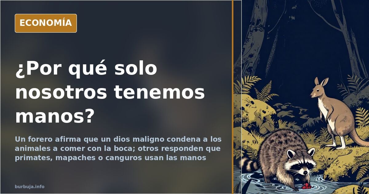 Debate sobre por qué solo el ser humano tiene manos