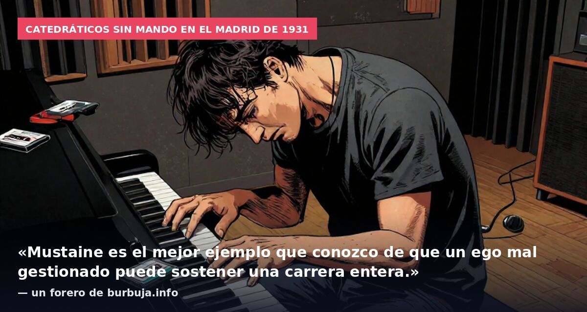 Catedráticos sin mando en el Madrid de 1931: «Mustaine es el mejor ejemplo que conozco de que un ego mal gestionado puede sostener una carrera entera.» — un forero de burbuja.info
