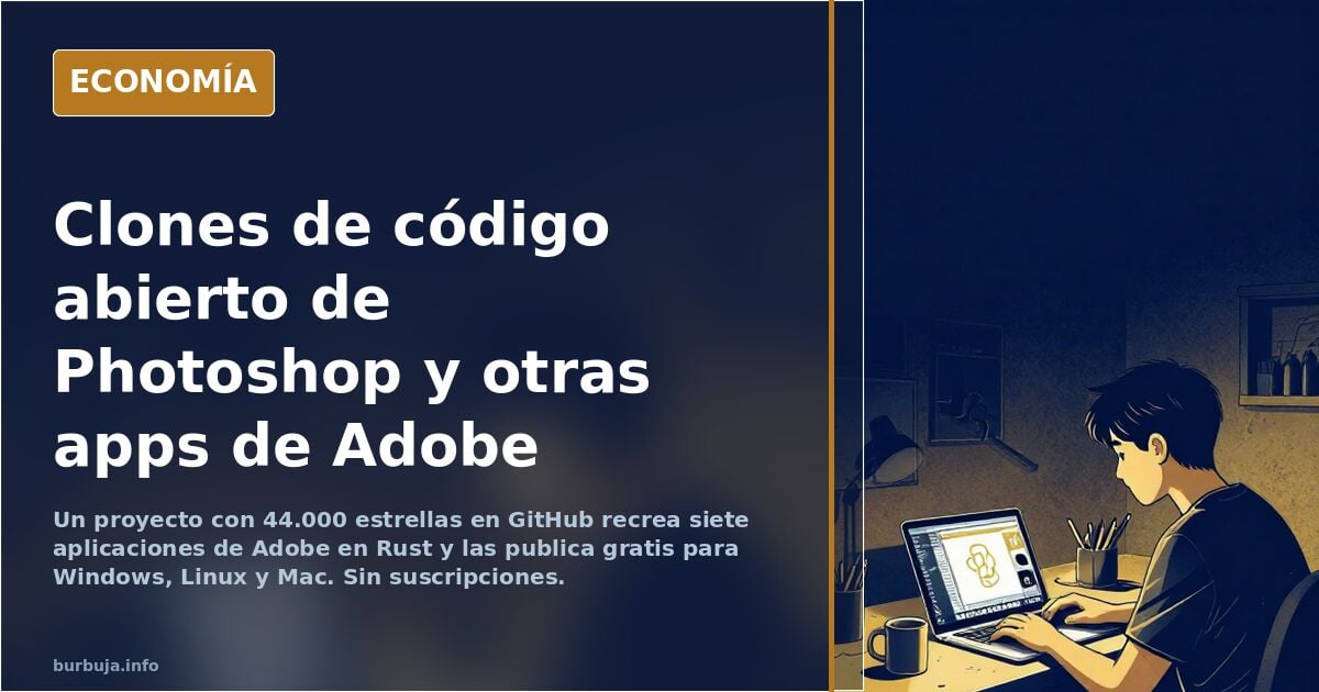 PHOTOSHOP GRATIS: Se ha realizado ingeniería inversa de Adobe Creative Suite con Claude Opus 5.5; ya hay disponibles clones de código abierto