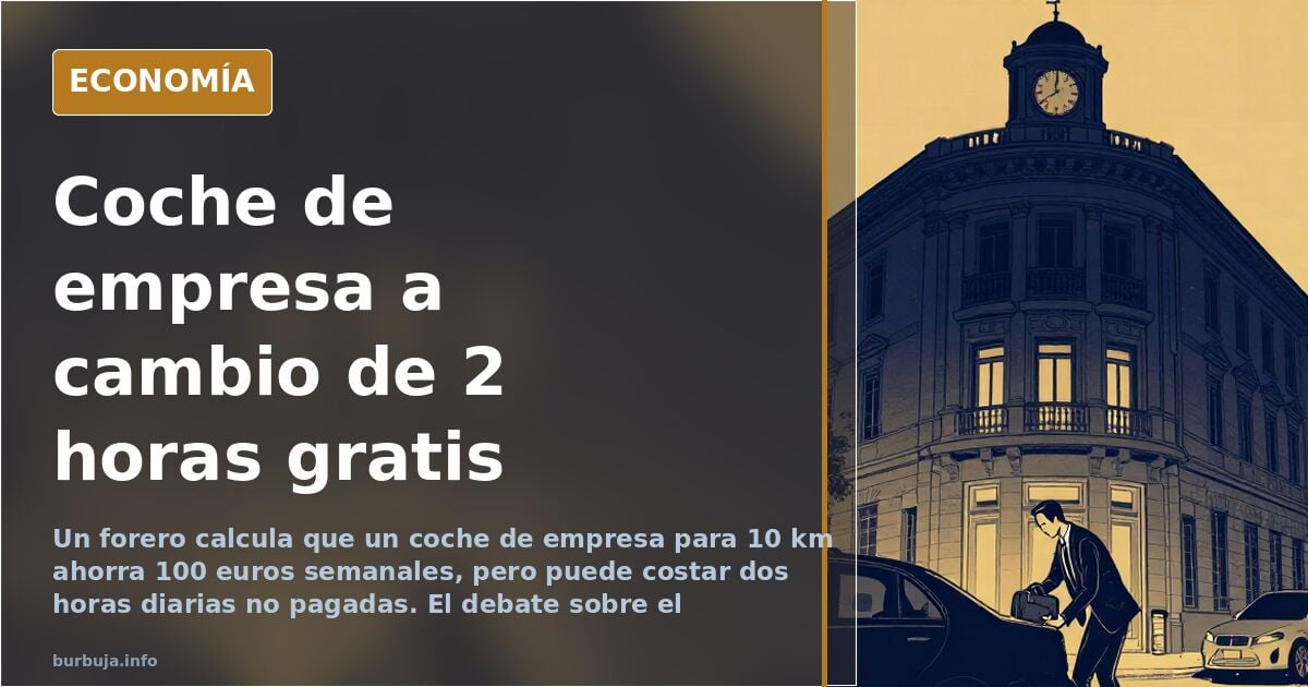 Coche de empresa por 10 km: dos horas gratis al día