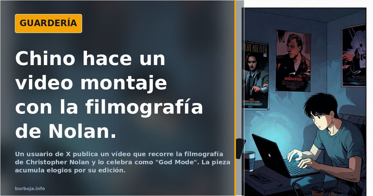 Chino hace un video montaje con la filmografía de Nolan.