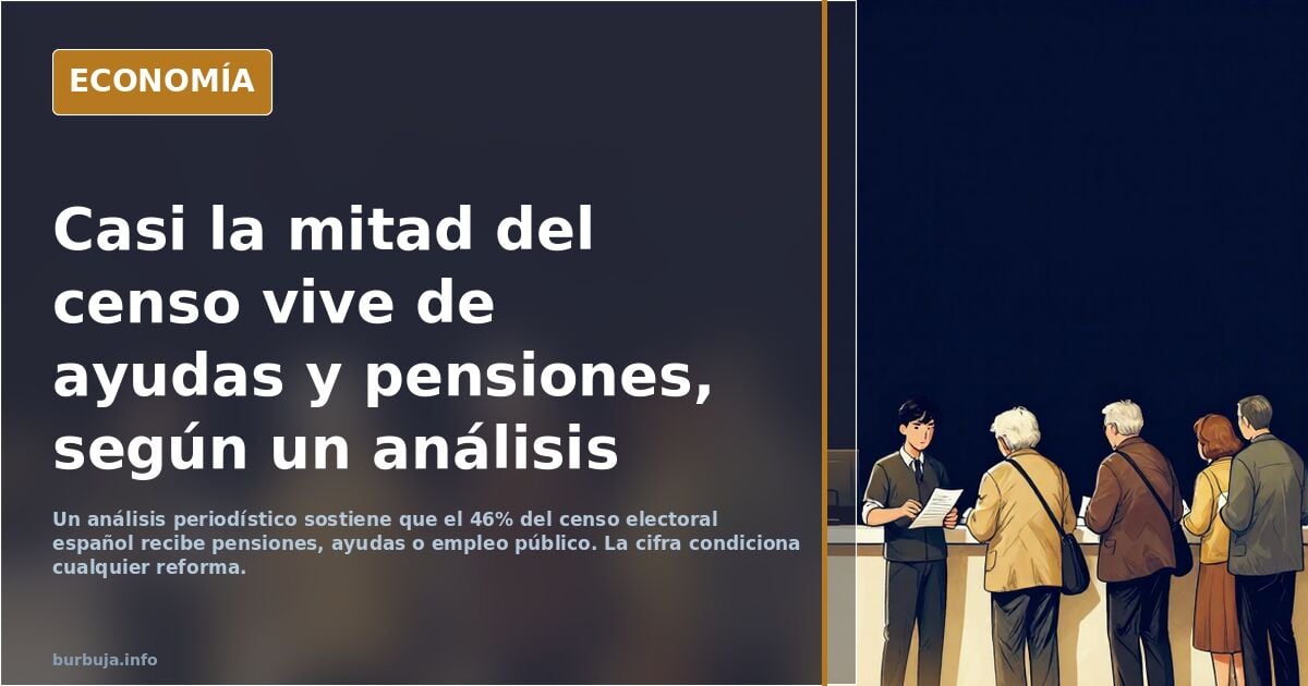 El 46% del censo electoral recibe dinero público, según un análisis