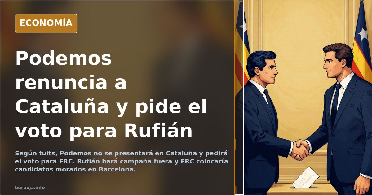 ERC y Podemos negocian un frente táctico sin candidatura morada en Cataluña