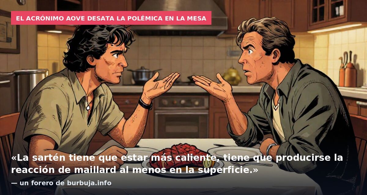 El acrónimo AOVE desata la polémica en la mesa: «La sartén tiene que estar más caliente, tiene que producirse la reacción de maillard al menos en la superficie.» — un forero de burbuja.info