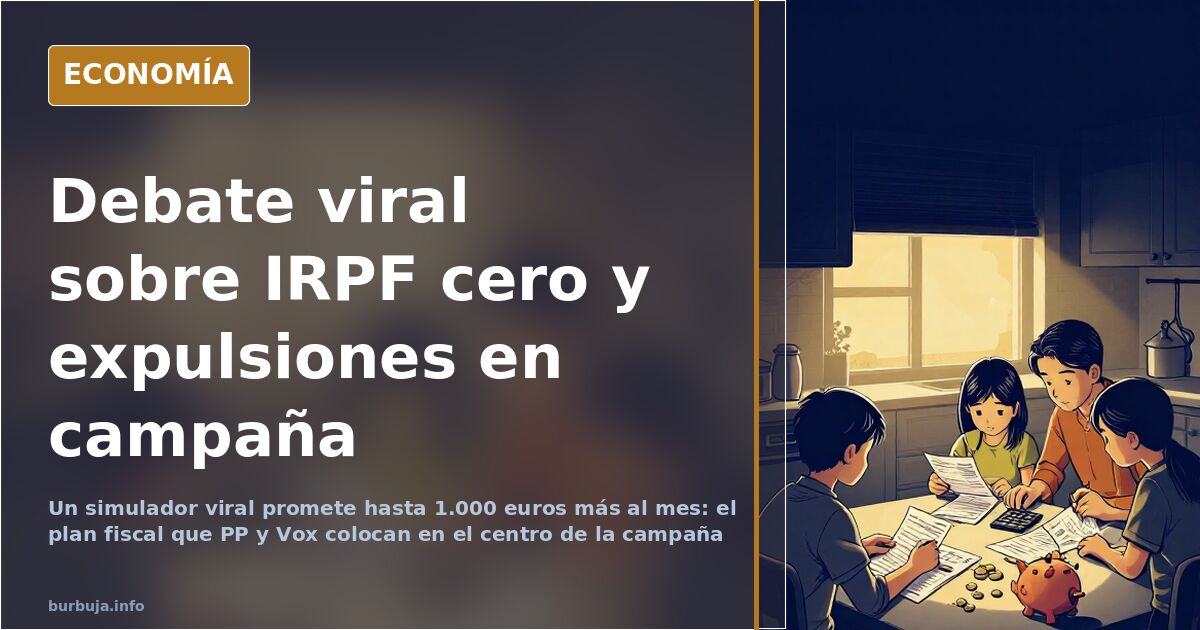 Debate viral sobre IRPF cero y expulsiones en campaña