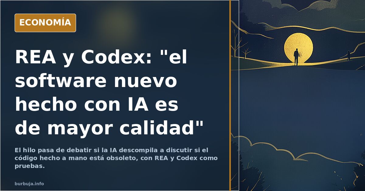 REA y Codex: "el software nuevo hecho con IA es de mayor calidad"