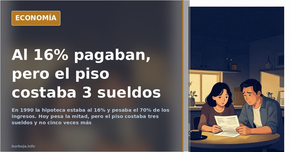 Hipoteca al 16 %: por qué tus padres compraron y tú no