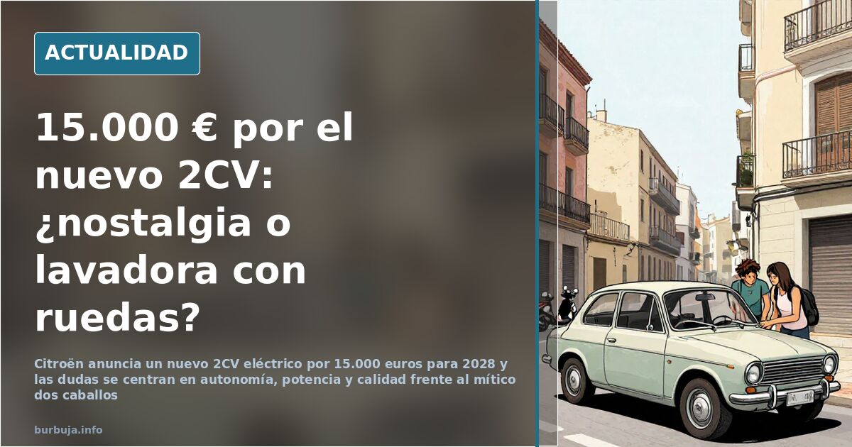 El nuevo Citroën 2CV de 2028: 15.000 euros y muchas dudas