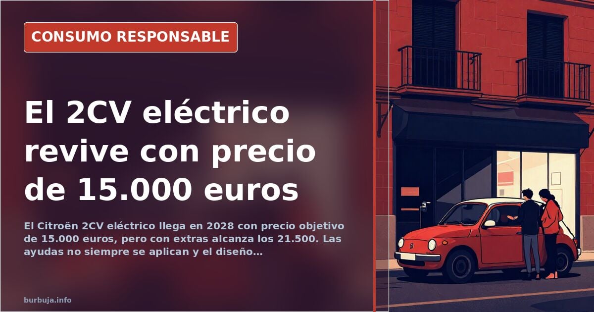 Prototipo del nuevo Citroën 2CV eléctrico con diseño retro y carrocería compacta en el Salón del Automóvil de París