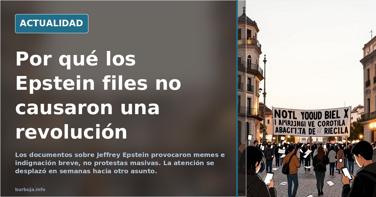 Por qué los Epstein files no causaron una revolución
