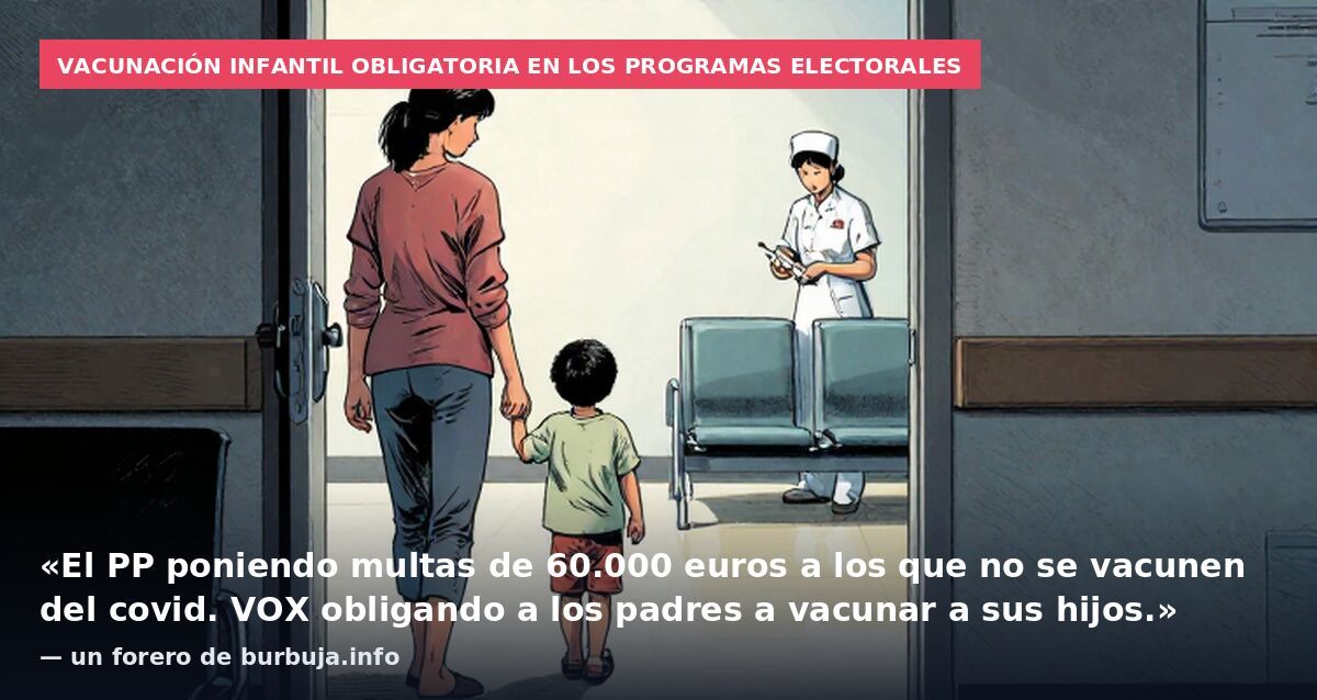 Vacunación infantil obligatoria en los programas electorales: «El PP poniendo multas de 60.000 euros a los que no se vacunen del covid. VOX obligando a los padres a vacunar a sus hijos.» — un forero de burbuja.info