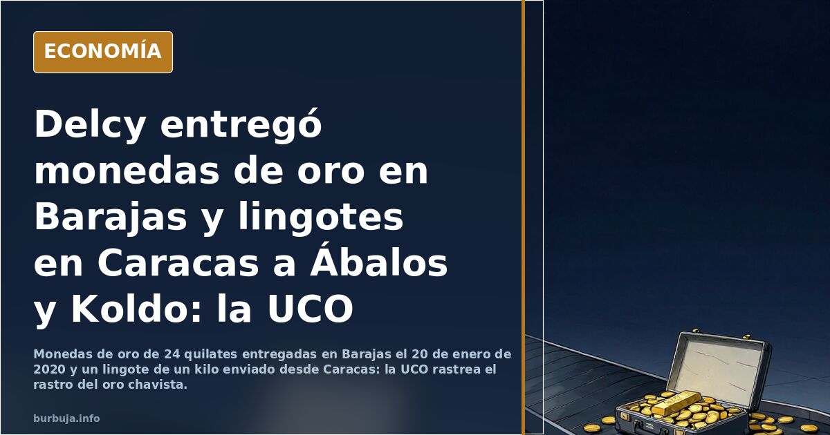 Delcy entregó monedas de oro en Barajas y lingotes en Caracas a Ábalos y Koldo: la UCO indaga si fue para financiar al PSOE