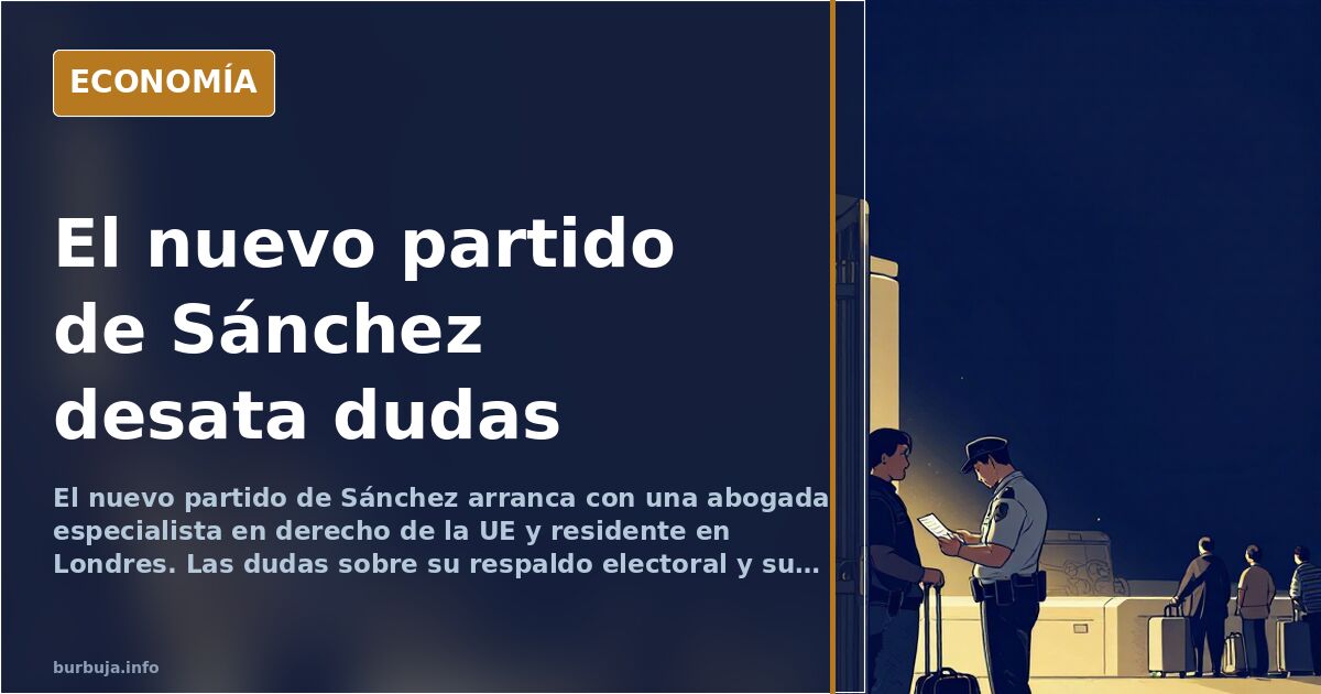 El nuevo partido de Sánchez: abogada en Londres y control estatal
