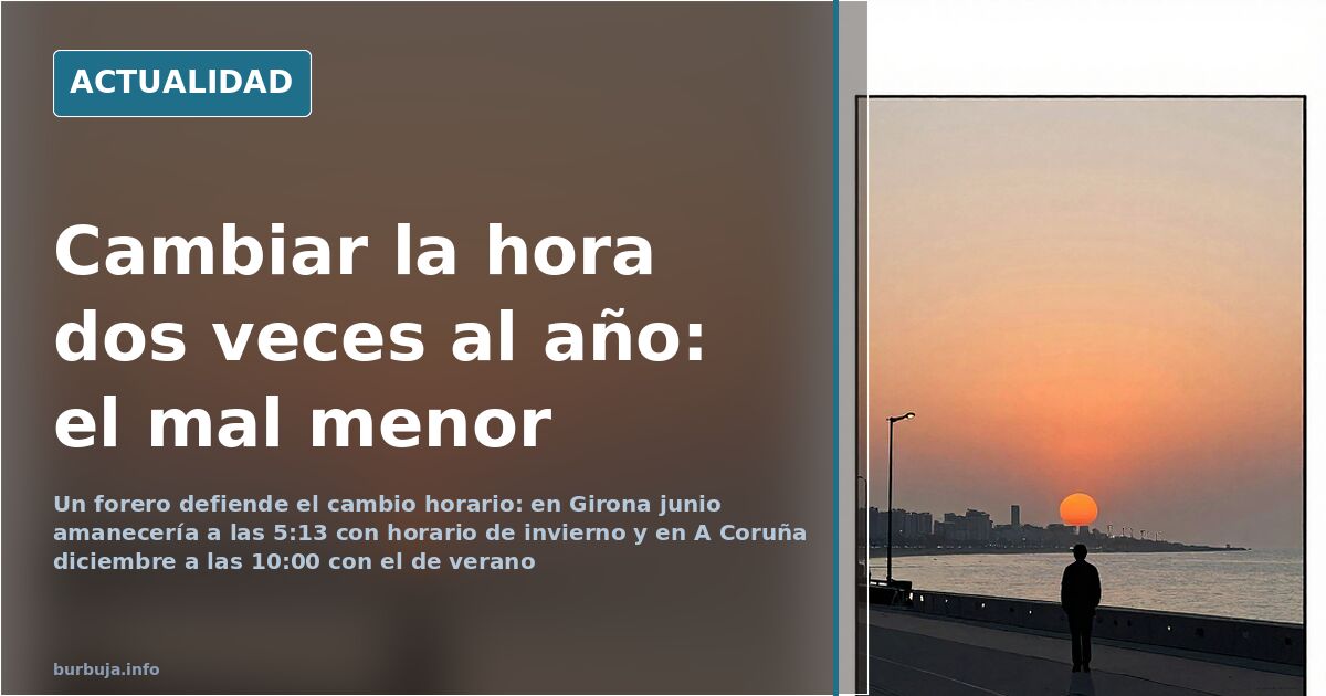 El cambio de hora: «las alternativas son la muerte»
