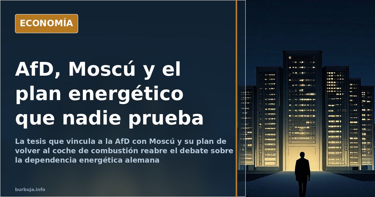 La tesis que vincula a la AfD con Moscú y la energía alemana