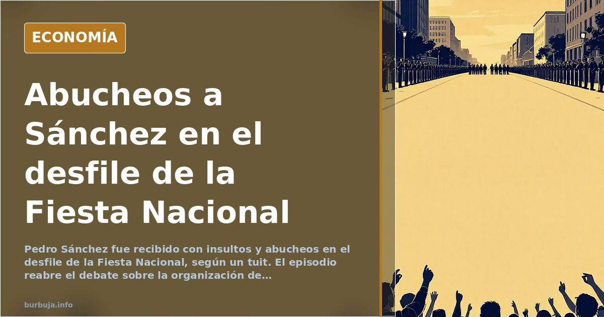 Sánchez, recibido con insultos en el desfile de la Fiesta Nacional