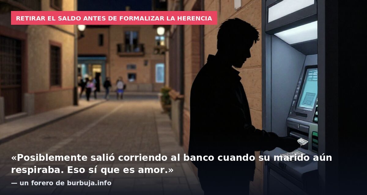 Muere su marido, saca el dinero en una cuenta autorizada una hora después……Y CÁRCEL!!!!!!!
