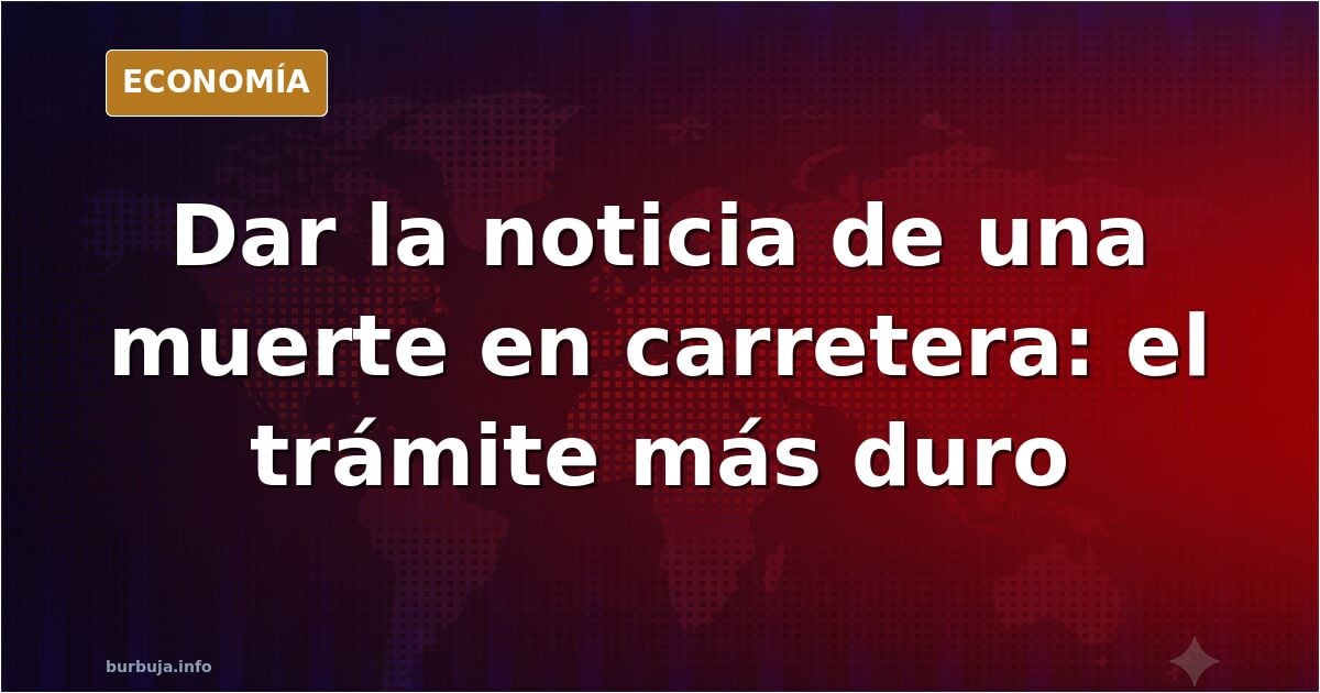La dura tarea de comunicar una gloria en un siniestro vial