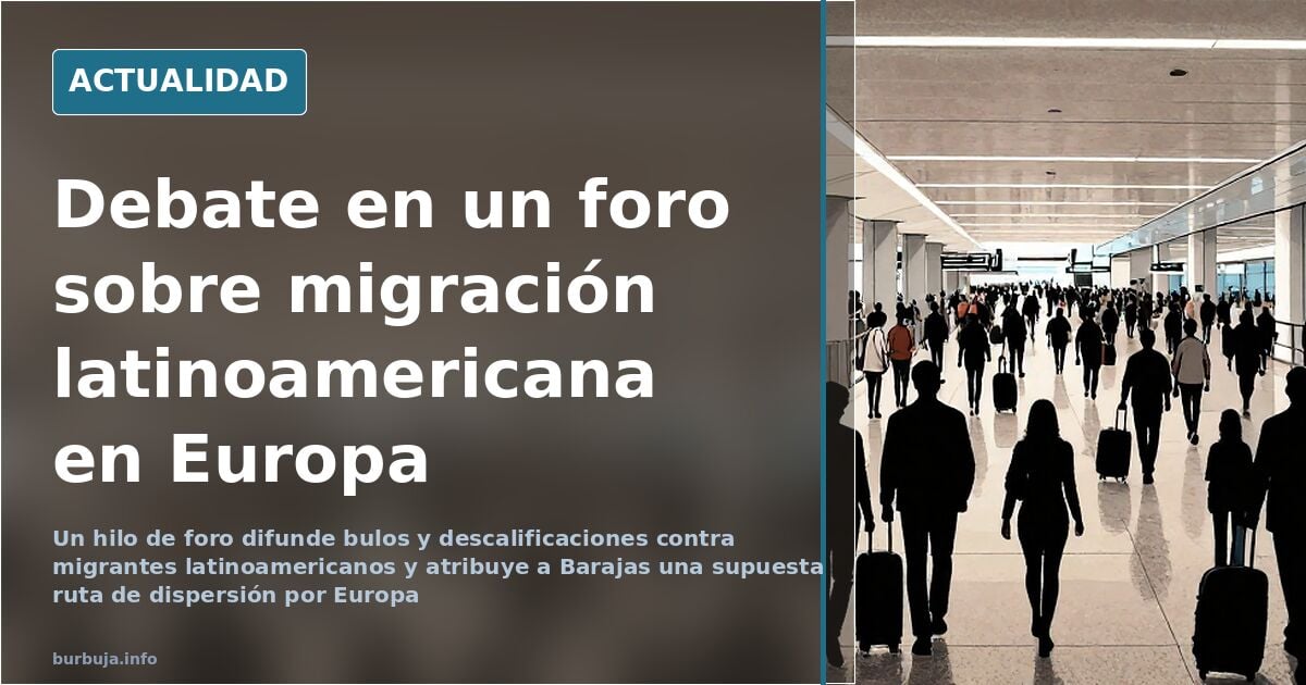 Debate xenófobo en un foro: «nos van a chapar la frontera»