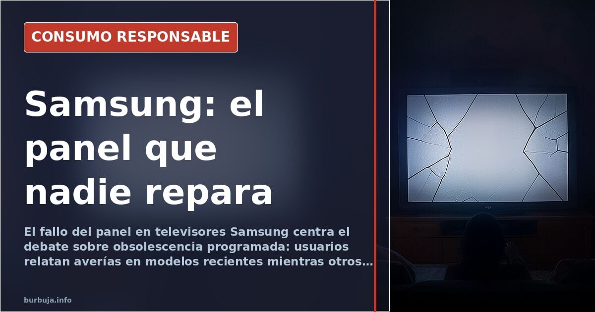 Samsung y la obsolescencia programada en televisores: el fallo del panel