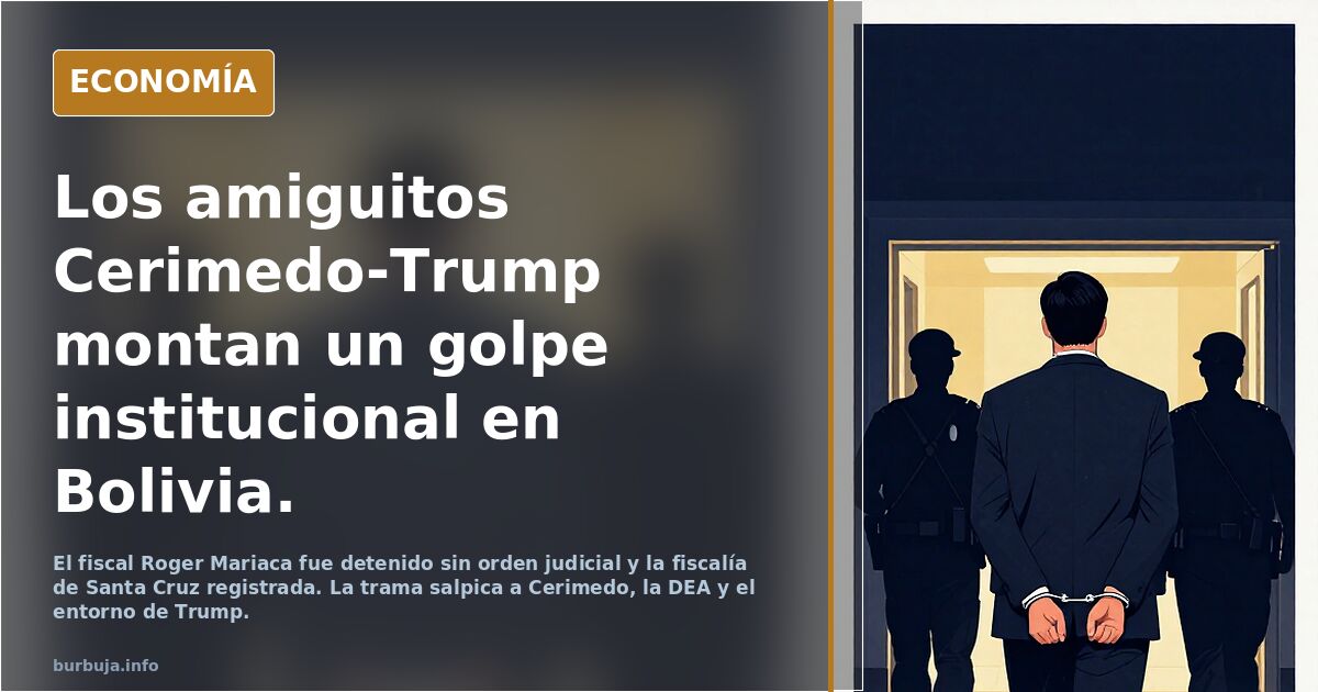 Los amiguitos de Rodrigo Paz-Cerimedo-Trump montan un golpe institucional en Bolivia.