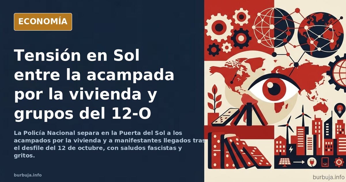 Tensión en Sol al desplazarse grupos desde el 12-O a la acampada