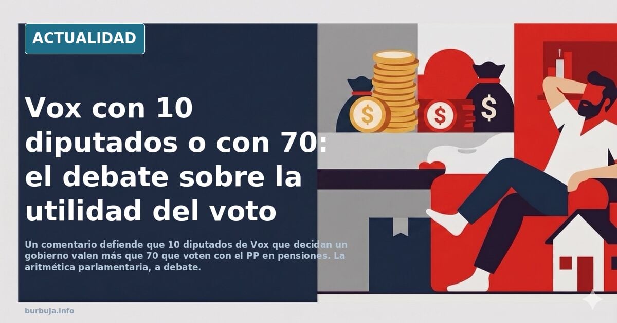 Dicen que prefieren un vox con 10 diputados que con 70
