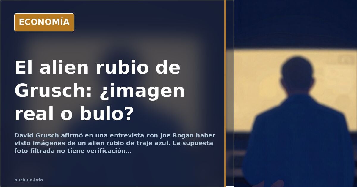 Ilustración editorial de un alien rubio con traje azul junto a una nave derribada, con marcas de análisis digital sobre la im