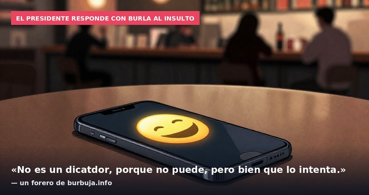 El presidente responde con burla al insulto: «No es un dicatdor, porque no puede, pero bien que lo intenta.» — un forero de burbuja.info