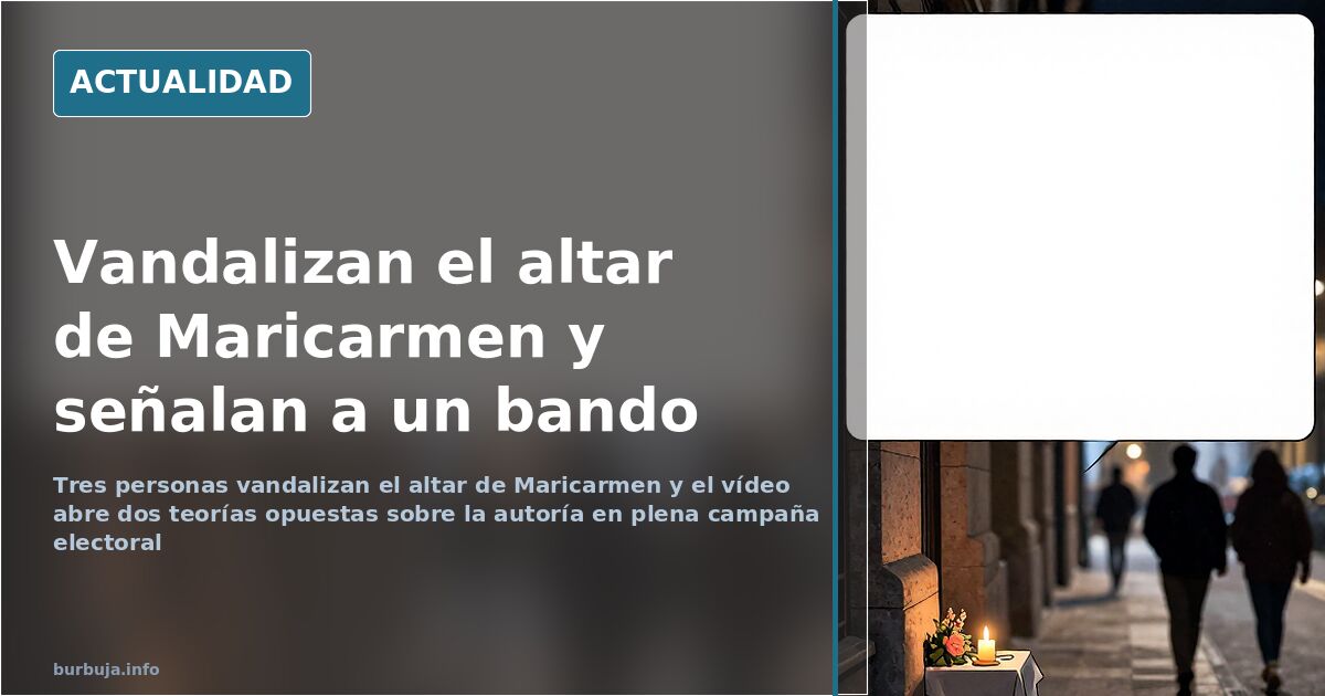 El altar de Maricarmen, vandalizado entre acusaciones cruzadas
