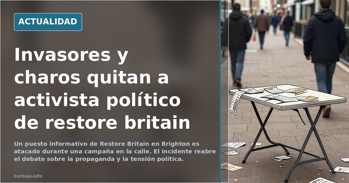 Invasores y charos quitan a activista político de restore britain