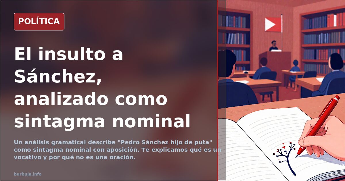 ***Análisis sintáctico de ''PEDRO SANCHEZ HIJO DE PUTA*** +LETRAS +CULTURA +CIENCIA APLICADA.