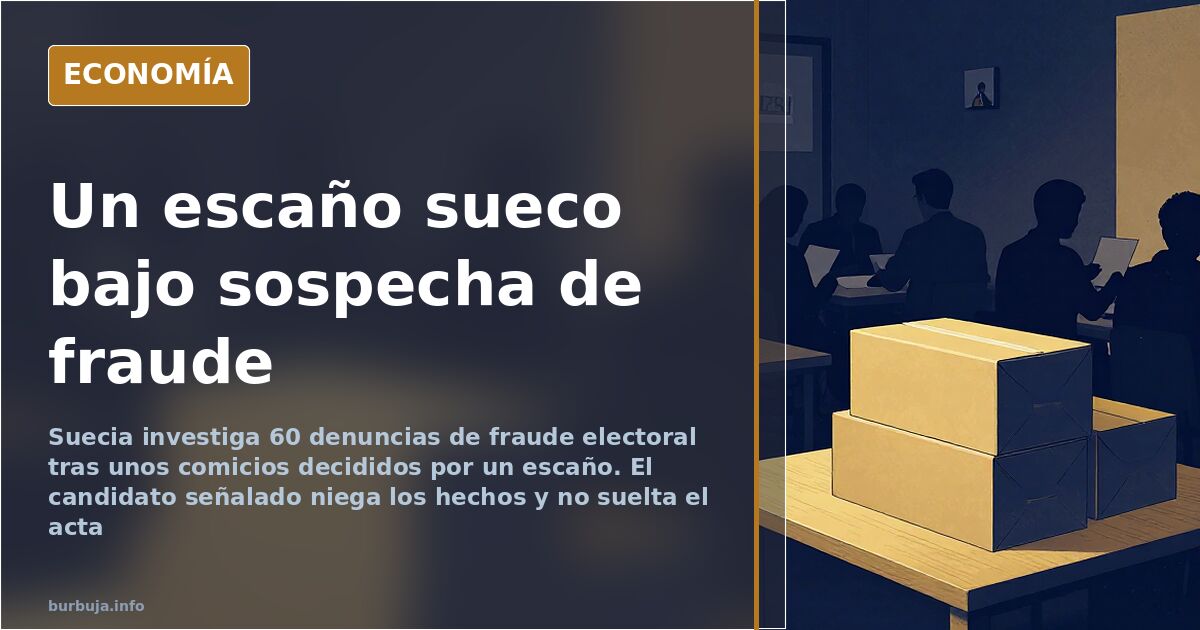 Suecia investiga un presunto fraude electoral que dio un escaño a la izquierda