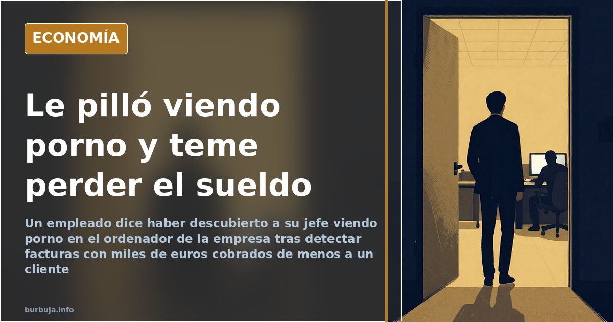 Un empleado descubre a su jefe viendo porno en la oficina