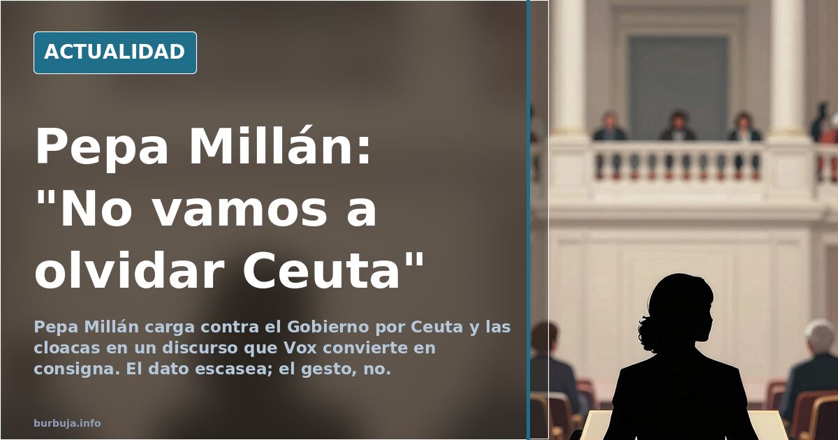 Pepa Millán y el eco de Ceuta en el Congreso
